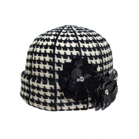 Bonnet ASSA noir et blanc