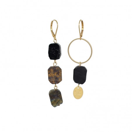 Boucles d'oreille ROCK 02 noir