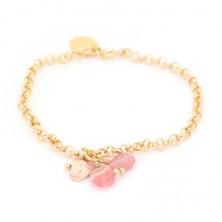 bracelet chaîne Rhodocrosite